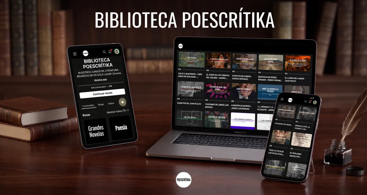 Biblioteca Poescrítika: cursos de literatura disponibles en computadora, tableta y celular